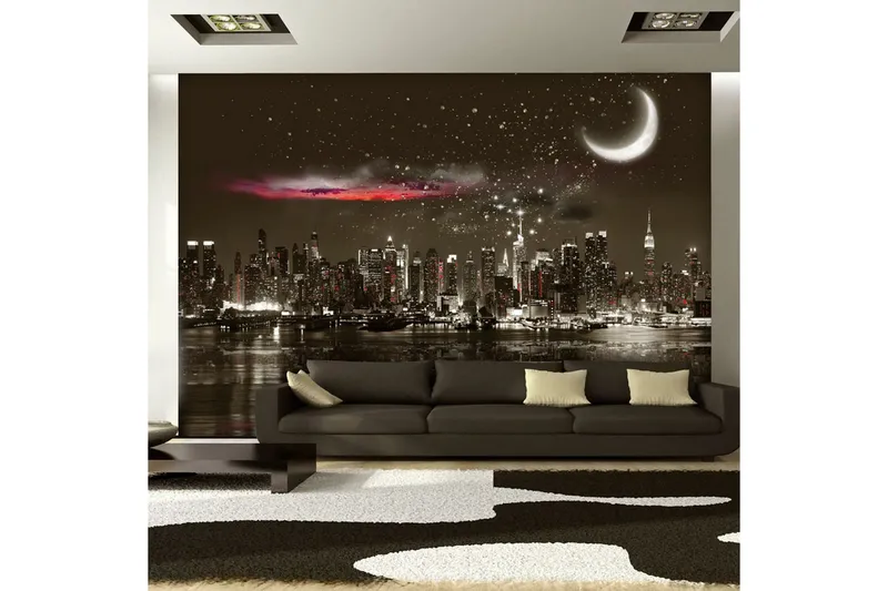 Fototapet Starry Night Over NY 200x140 - Artgeist sp. z o. o. — Artgeist sp. z o. o.