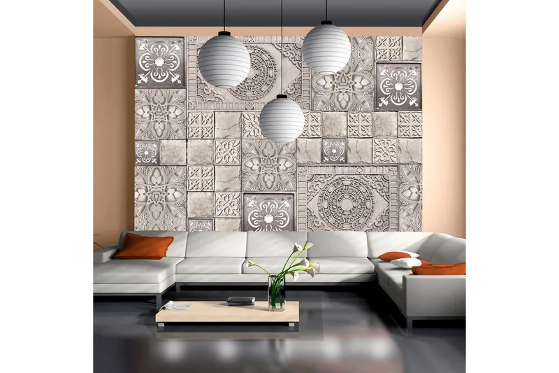 Fototapet Stone Tile 300x210 - Artgeist sp. z o. o. — Artgeist sp. z o. o.
