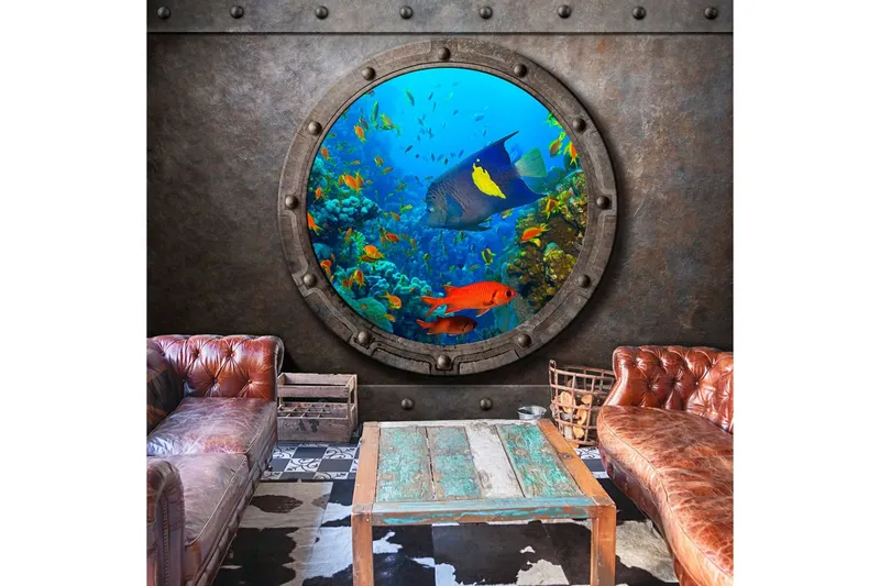 Fototapet Submarine Window 400x280 - Artgeist sp. z o. o. — Artgeist sp. z o. o.