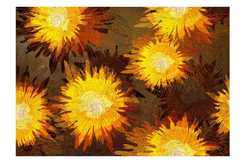 Fototapet Sunflower Dance 200x140 - Artgeist sp. z o. o. — Artgeist sp. z o. o.