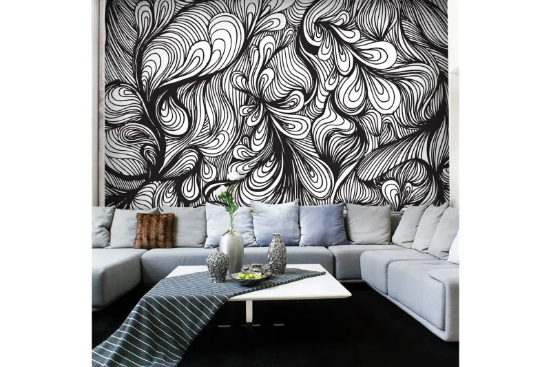 Fototapet Svart Och Vitt Retrostil 350x270 - Artgeist sp. z o. o. — Artgeist sp. z o. o.