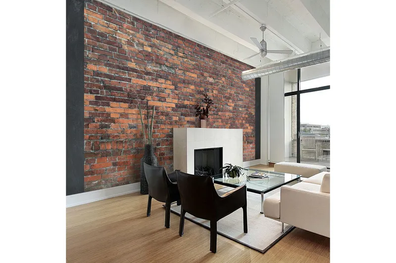 Fototapet Vintage Wall Red Brick 300x210 - Artgeist sp. z o. o. — Artgeist sp. z o. o.
