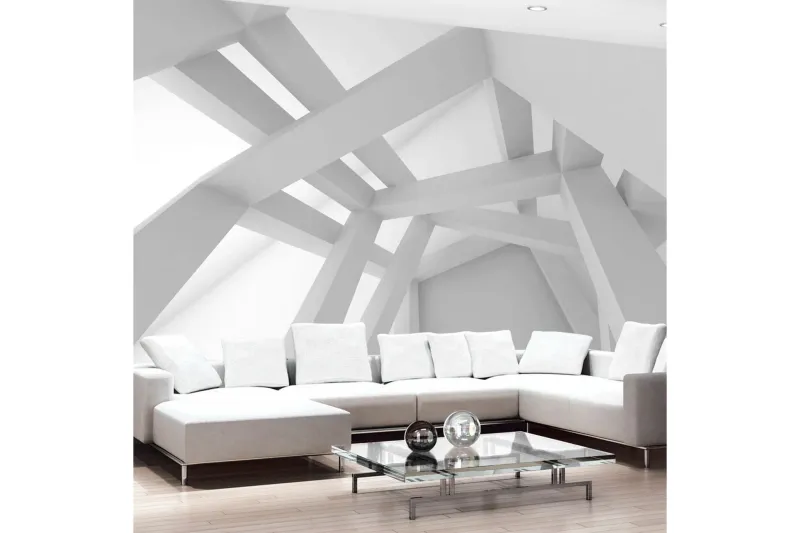 Fototapet White Construction 250x175 - Artgeist sp. z o. o. — Artgeist sp. z o. o.