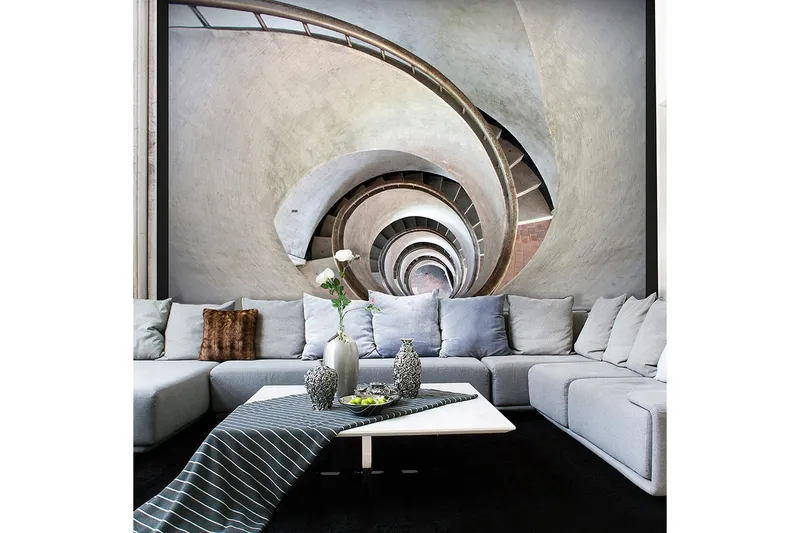 Fototapet White Spiral Stairs 400x309 - Artgeist sp. z o. o. — Artgeist sp. z o. o.