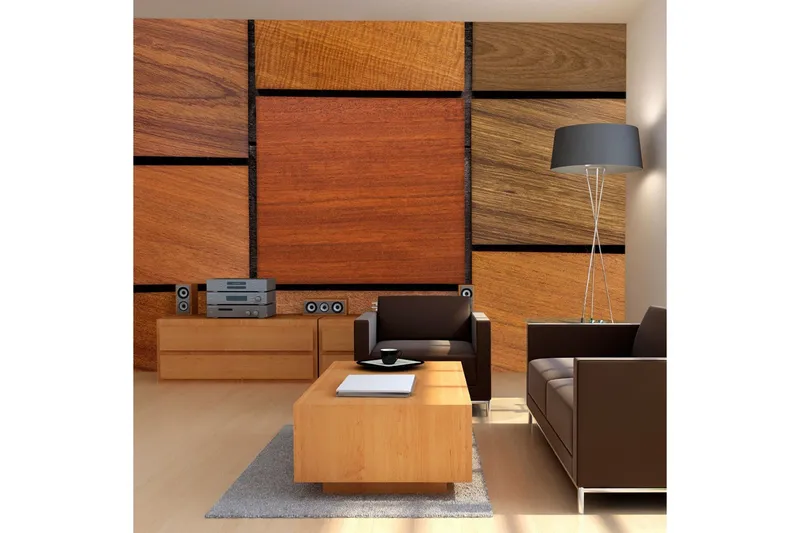 Fototapet Wooden Cubes 100x70 - Artgeist sp. z o. o. — Artgeist sp. z o. o.
