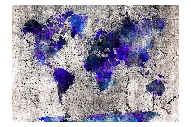 Fototapet World Map Ink Blots 400x280 - Artgeist sp. z o. o. — Artgeist sp. z o. o.