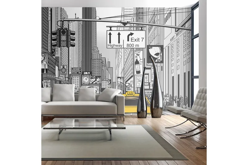 Fototapet XXL Gula Taxibilar I NYC 550x270 - Artgeist sp. z o. o. — Artgeist sp. z o. o.
