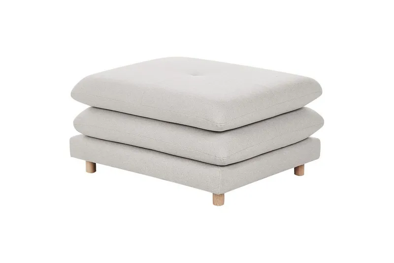 Fotpall Heden Beige/ljust trä - Beige/ljust trä — Beige/ljust trä