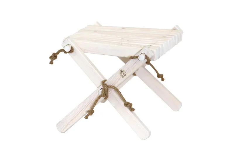 Fotpall Hillerstorp Lilli Furu laserad vit - Furu laserad vit — Hillerstorp