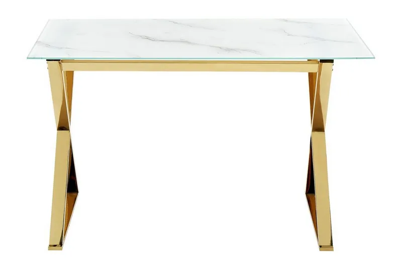 Foxter Matbord 70x120 cm - Vit/Guld — Vit/Guld