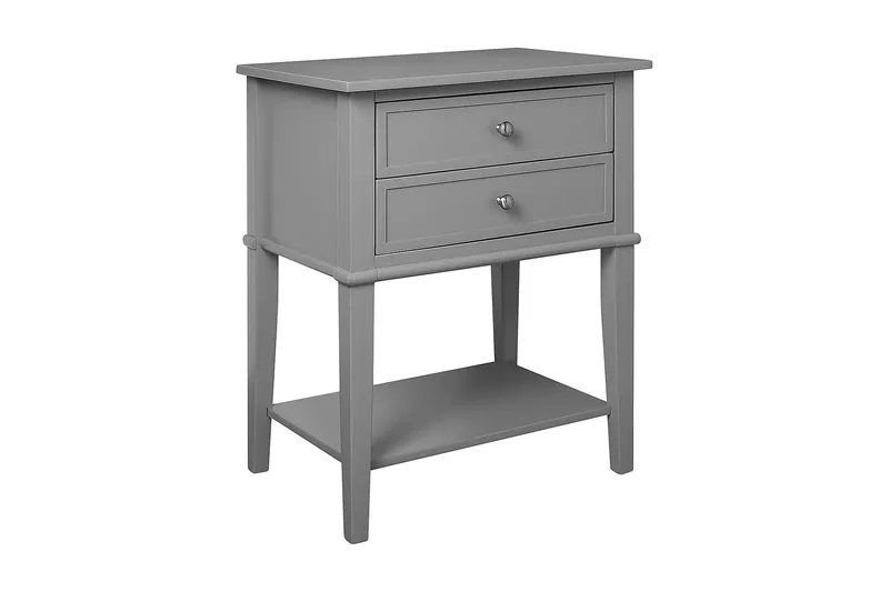 Franklin Sidobord 56 cm 2 Lådor Grå - Dorel Home — Dorel Home