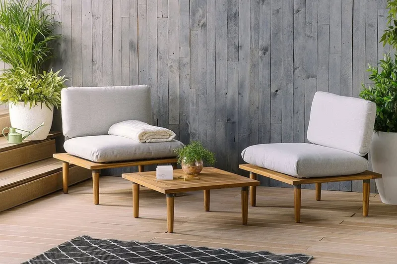 Frascati Balkongmöbelset 80 cm - Grå — Grå