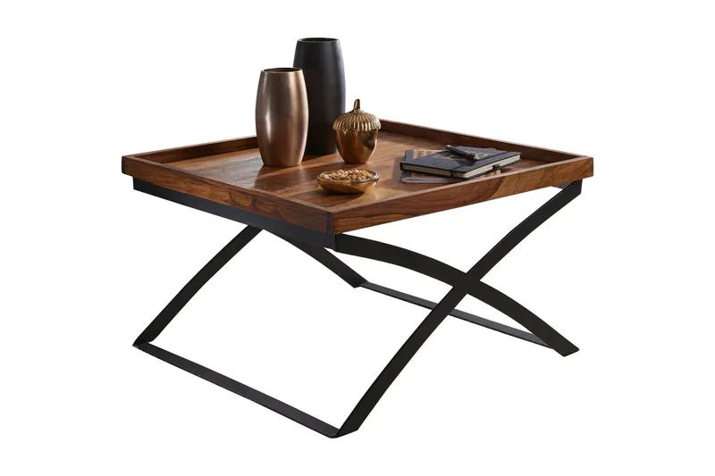 Frederik Soffbord 63 cm - Massivt Trä/Svart — Wohnling