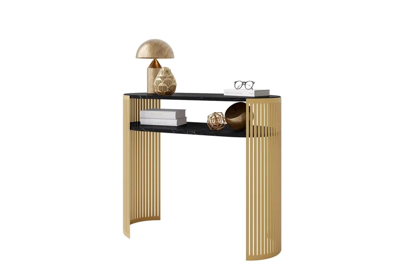 Friend Konsollbord 100 cm - Guld/Svart (Art.nr 3116147) — Guld/Svart