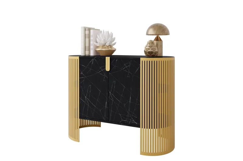 Friend Skänk 120x40 cm - Guld/Svart (Art.nr 3116071) — Guld/Svart