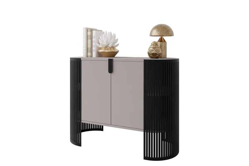 Friend Skänk 120x40 cm - Svart/Beige — Svart/Beige