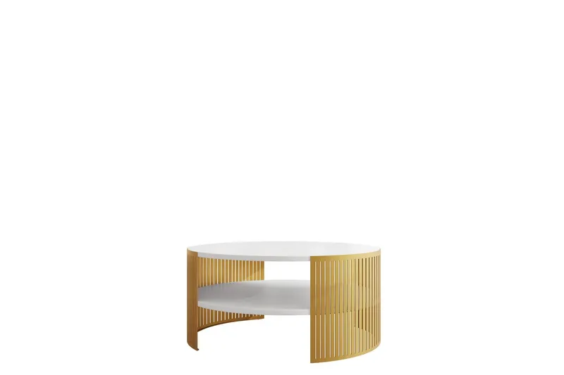 Friend Soffbord 75 cm - Guld/Vit (Art.nr 3068228) — Guld/Vit