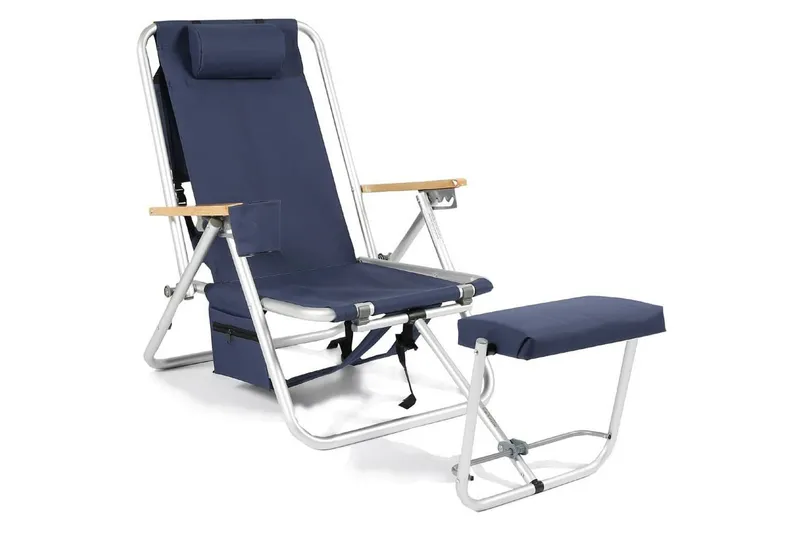 Friluftsstol Fritab ROXY med kylbag/mobilficka - Marin — Fritab
