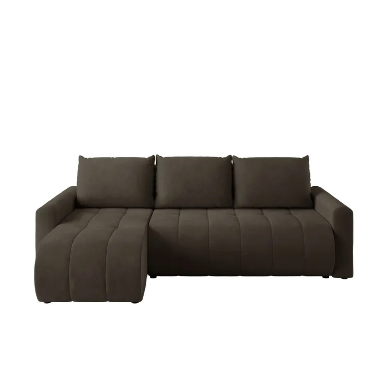 Fynrican 3-sits Bäddsoffa med divan - Polo 877 (mörkbrun) — Polo 877 (mörkbrun)