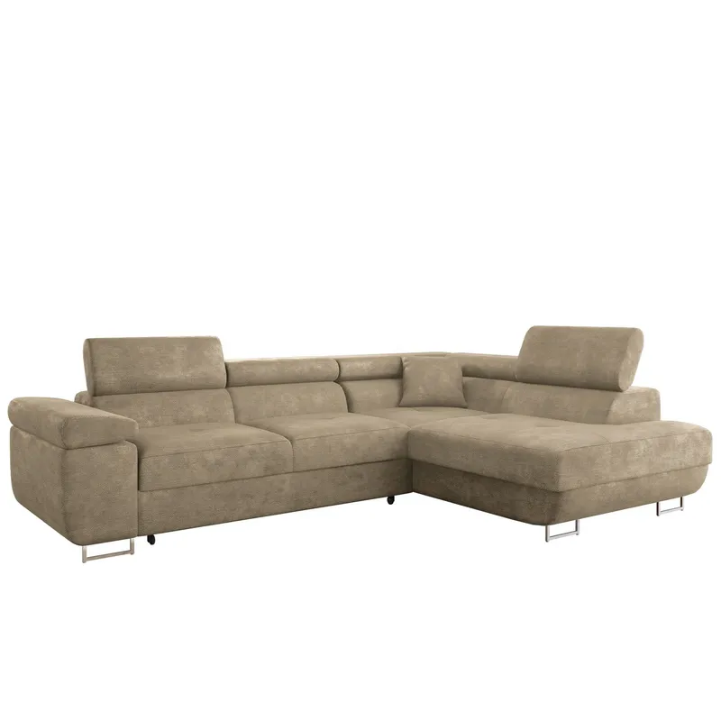 Gabina 4-sits Bäddsoffa med schäslong - beige (Art.nr 3433756) — beige