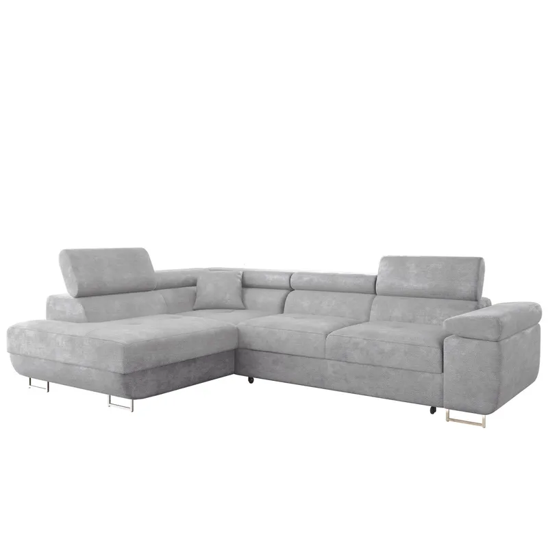 Gabina 4-sits Bäddsoffa med schäslong - grå (Art.nr 3433759) — grå