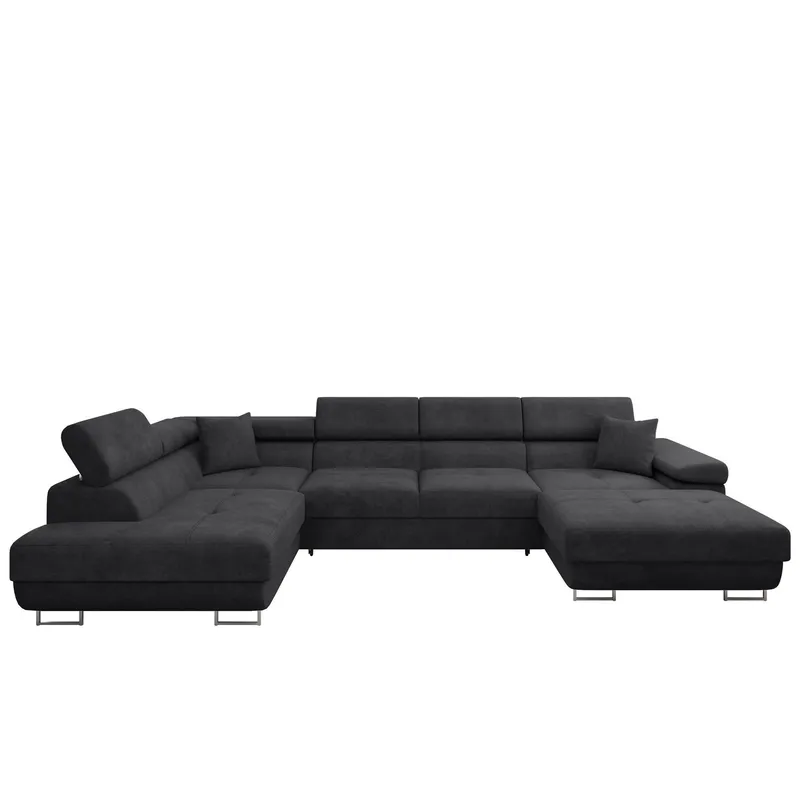 Gabina 5-sits U-formad bäddsoffa med divan och schäslong - svart (Art.nr 3433771) — svart
