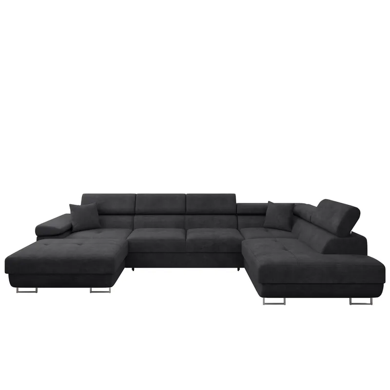 Gabina 5-sits U-formad bäddsoffa med divan och schäslong - svart (Art.nr 3433770) — svart