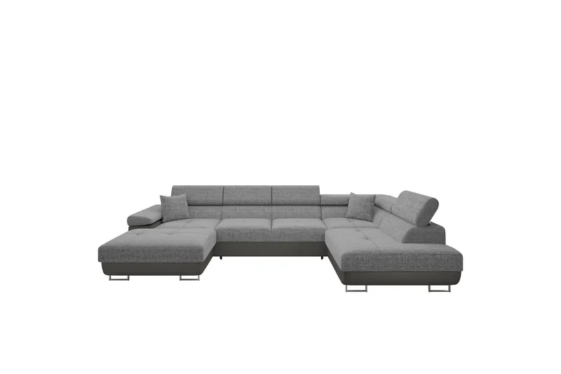 Gabina Soffa med Divan och Schäslong 4-sits - Beige/Grå (Art.nr 3068915) — Beige/Grå