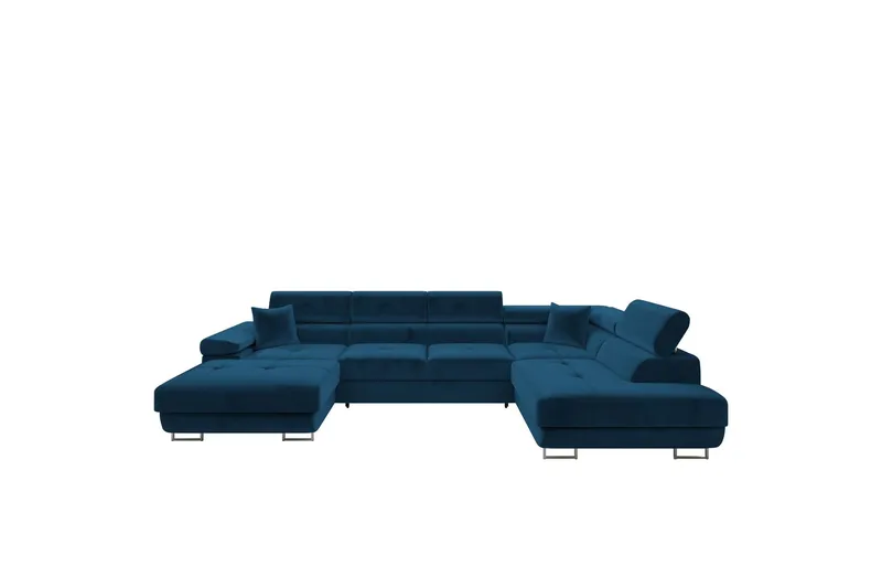 Gabina Soffa med Divan och Schäslong 4-sits - Blå (Art.nr 3069215) — Blå