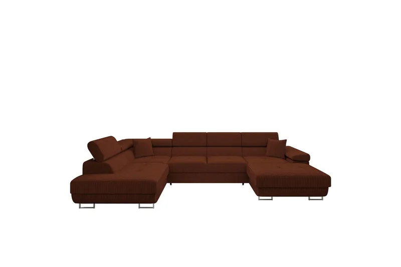 Gabina Soffa med Divan och Schäslong 4-sits - Brun (Art.nr 3069275) — Brun