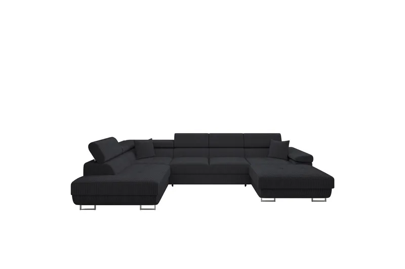 Gabina Soffa med Divan och Schäslong 4-sits - Svart (Art.nr 3068970) — Svart