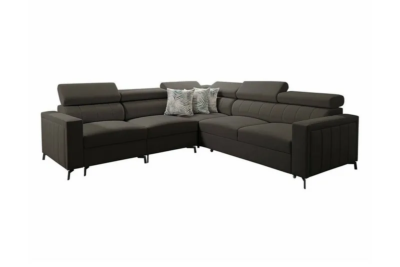 Galbally 4-sits Hörnbäddsoffa Black