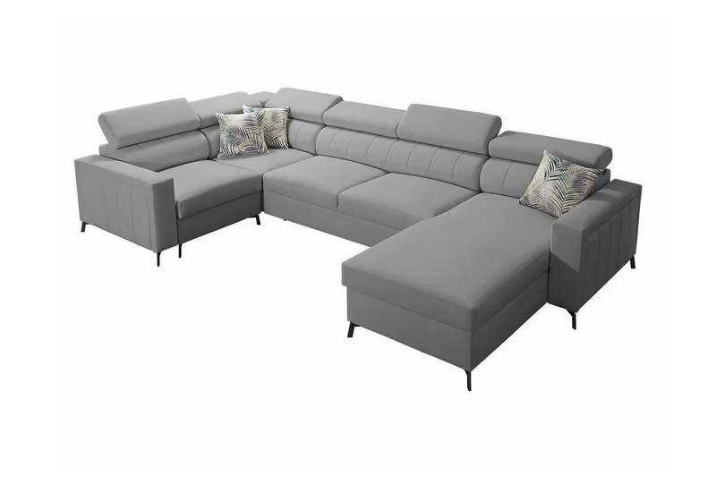 Galbally 4-sits Hörnbäddsoffa Light grey