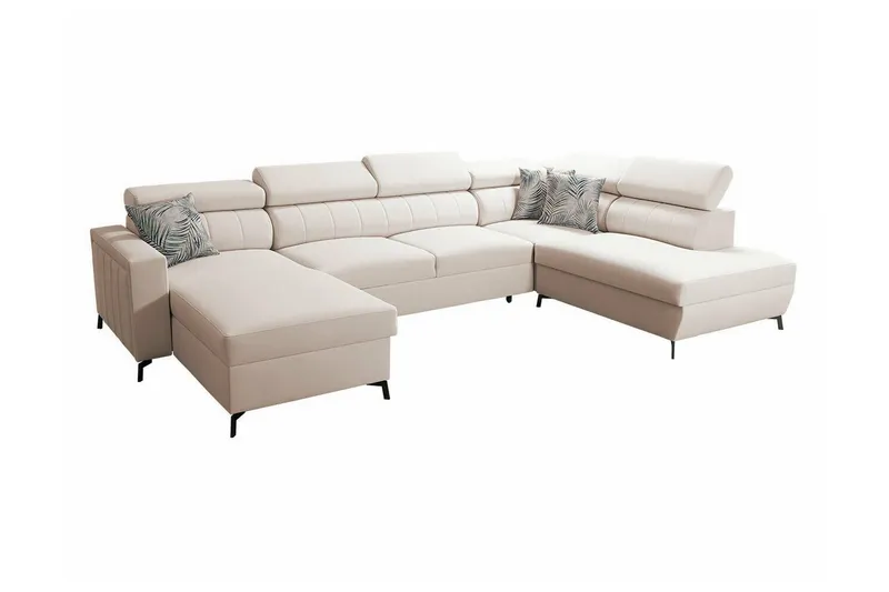 Galbally 5-sits Hörnbäddsoffa Beige/Light beige