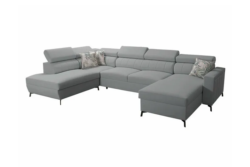 Galbally 5-sits Hörnbäddsoffa Ljusgrå (Art.nr 3021651)