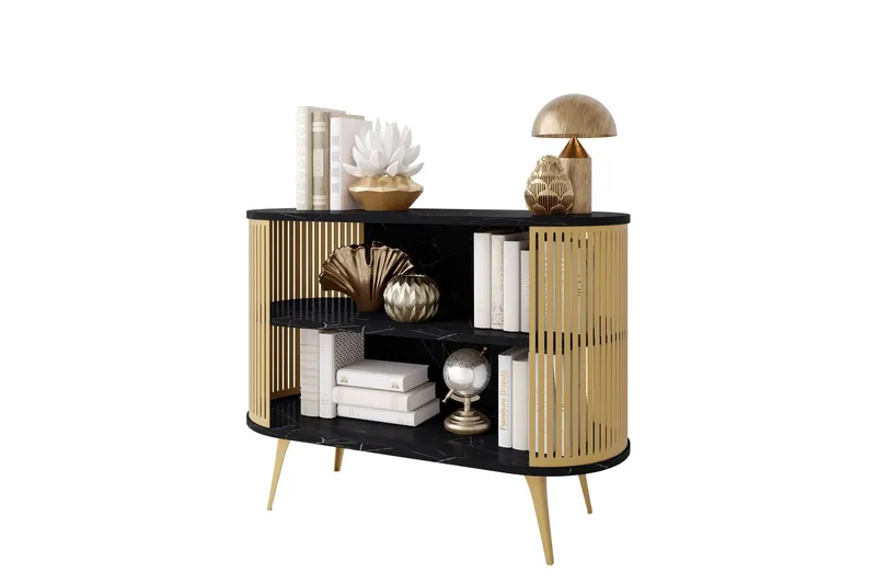 Galia Skänk 120x40 cm - Guld/Svart (Art.nr 3116087) — Guld/Svart