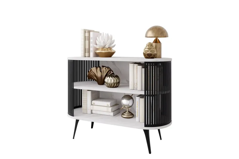 Galia Skänk 120x40 cm - Svart/Vit — Svart/Vit