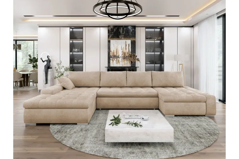 Gamal Bäddsoffa Dubbeldivan 4-sits - Beige — Beige