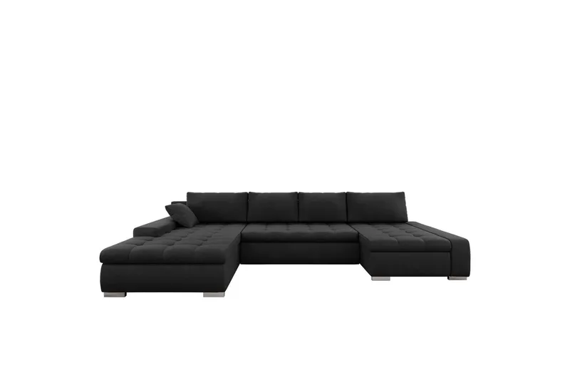 Gamal Soffa Dubbeldivan 4-sits - Svart — Svart