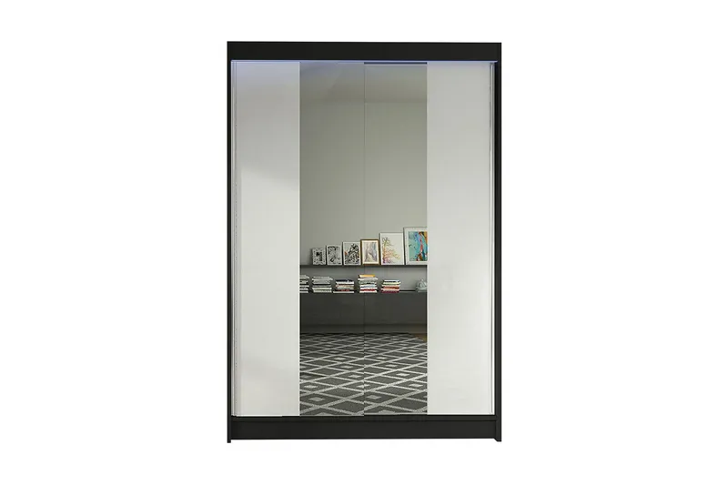 Garderob + LED - Svart/Vit/RGB LED — Svart/Vit/RGB LED