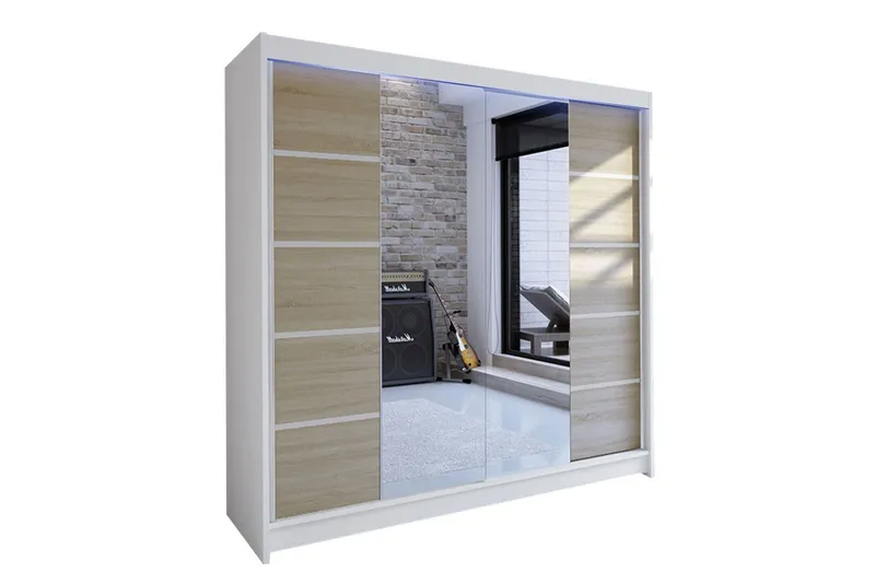 Garderob + LED - Vit|Ek — Vit|Ek
