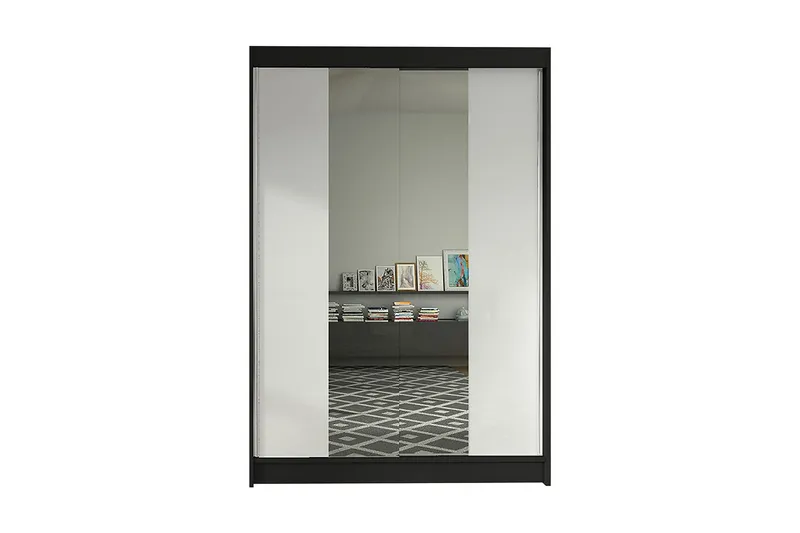 Garderob Lino LED-belysning - Svart/Vit (Art.nr 825407) — Svart/Vit