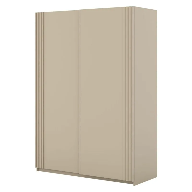 Garderob Niva 2 Skjutdörrar - Ljus Beige — Ljus Beige