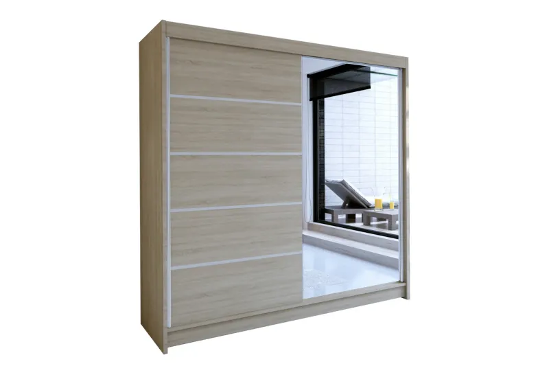 Garderob Talin 58x180 cm LED-belysning - Ek — Ek