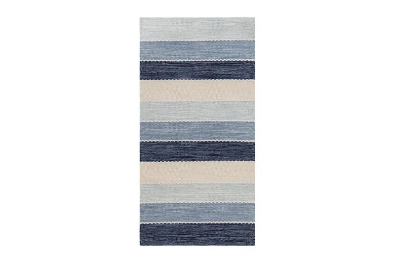 Garnmatta Båstad - 75x220 cm, Blå — KM Home