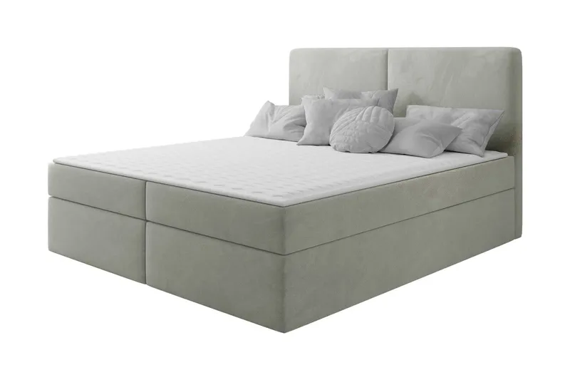 Garris Sängpaket Kontinentalsäng 140x200 cm - Ljusgrå — Ljusgrå
