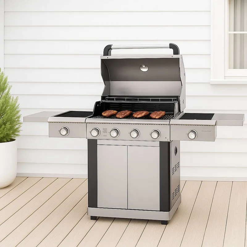 Gasolgrill i rostfritt stål \| 5 Brännare och IR-Brännare \| Dallas