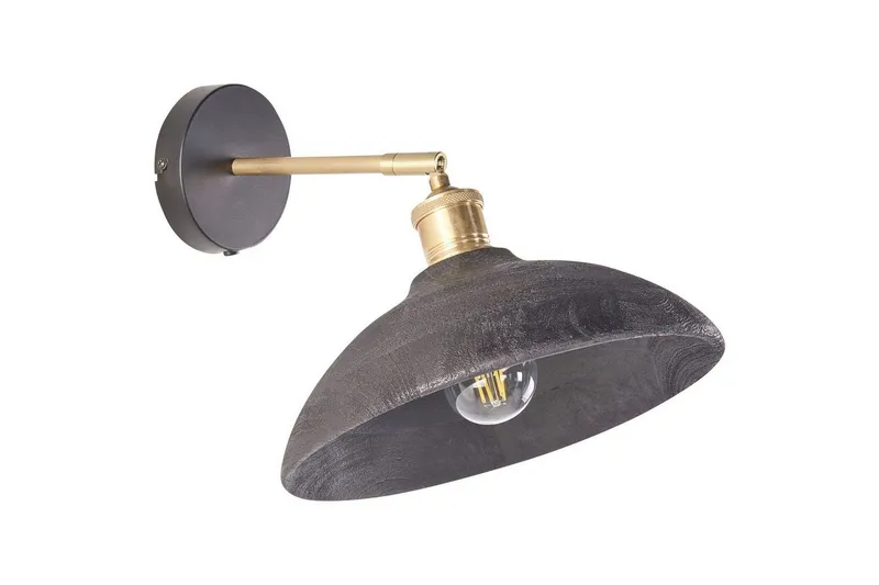 Gavdo Vägglampa E27 - Svart/Mässing — Svart/Mässing