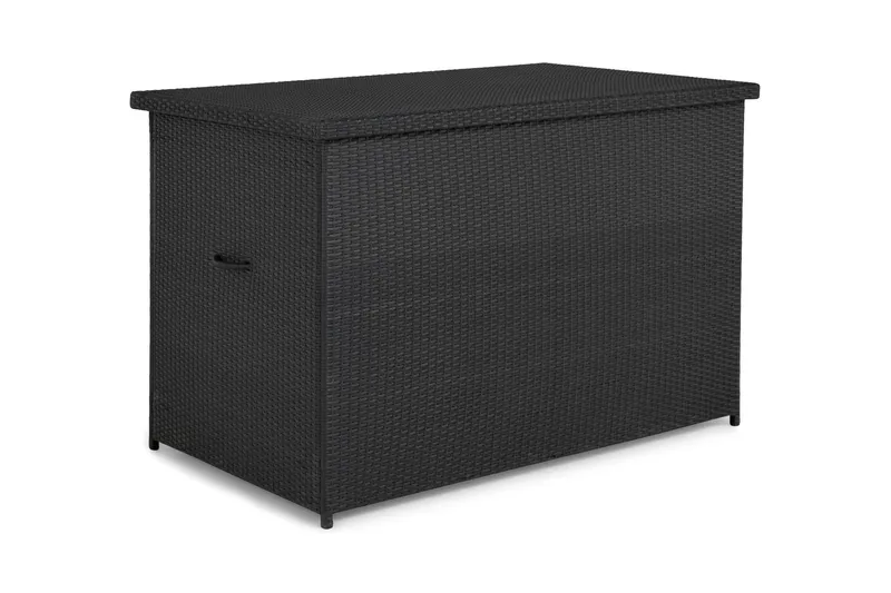 Gigant vattentät dynbox XL utomhus - Dynlåda i konstrotting (B150xD90xH101 cm) - Svart — Comfort Garden