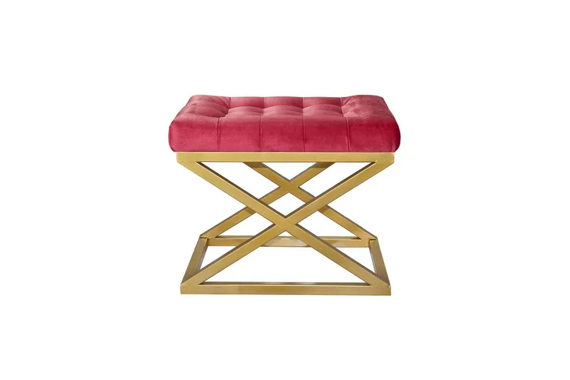 Gillie Sittpuff 40 cm - Guld/Röd — Guld/Röd